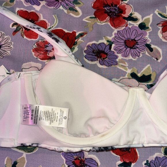 M 8/10 Women’s Bikini Top Two Adjustable Straps Underwire - Picture 7 of 13